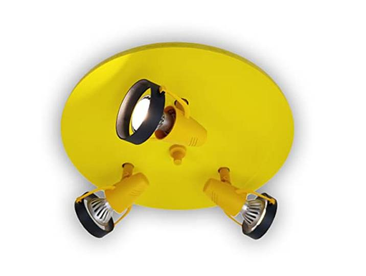Niermann Standby Strahler Blumenwiese, rosa3 x GU10, max. 35 Watt, Made in Germany, verstellbare Strahler, Spots, Kinderleuchte, Kinderlampe (Sonnengelb)
