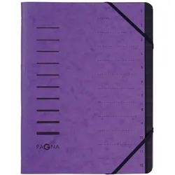 PAGNA Ordnungsmappe DIN A4 12-Fach  aubergine