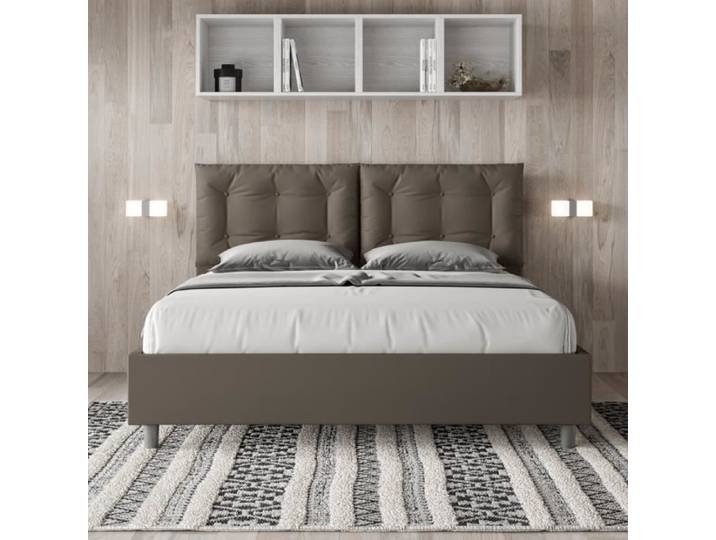 Lit - Annalisa - 160x210 - Marron - Confortable - Élégant