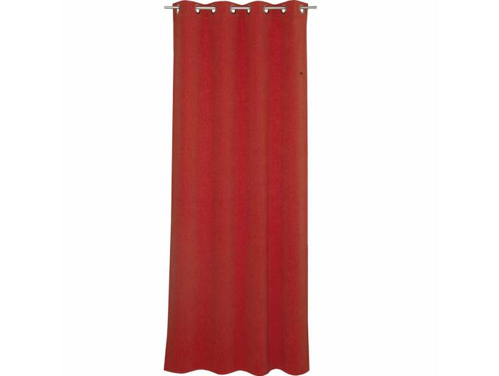 Esprit Blickdichter Ösenvorhang Harp, Rot, 140x0.5x250 cm, Heimtextilien, Vorhänge, Fertigvorhänge, Ösenvorhänge