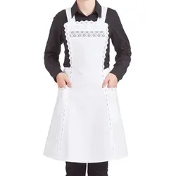 Latzschürze Rocklänge ca. 55cm weiß 02/86/01 - weiss