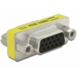 Delock 65001 VGA Adapter [1x D-SUB-Buchse 15pol. - 1x D-SUB-Buchse 15pol.] Gelb 0 mm