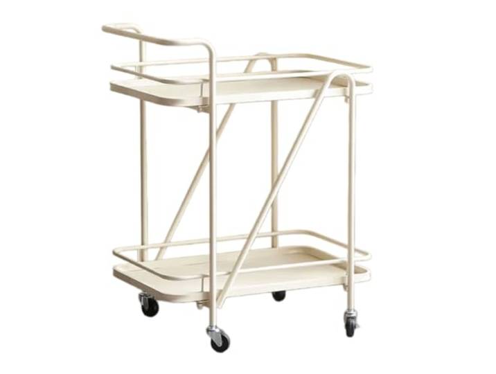Xumh2024-3 Lagerung Servierwagen for Hotels und Restaurants, Getränke- Kuchen-Servierwagen for zu Hause(Weiß)
