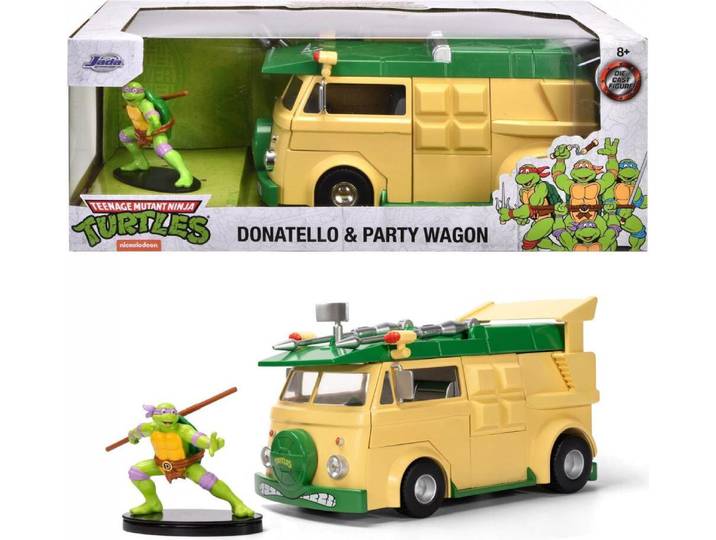 Modèle réduit Teenage Mutant Ninja Turtles 1/24 - Party Wagon (avec figurine Donatello)