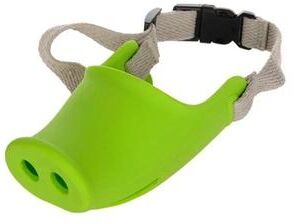 Uplifted Goods Pig Nose Breathable Mask For Dogs With Adjustable Design green m