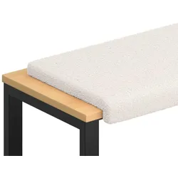 vidaXL Bankkissen Sherpa-Stoff Creme Tiefe 35 cm