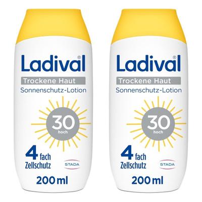 Ladival trockene Haut Sonnenschutz-Lotion LSF 30 x2 2x200 ml Lotion