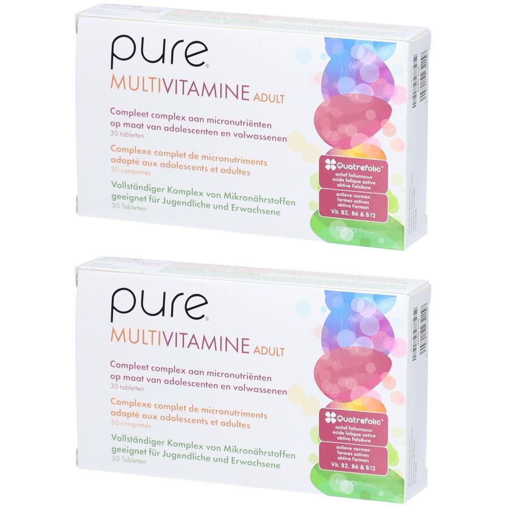 Pure Multivitamine Adult x2 2x30 St Tabletten