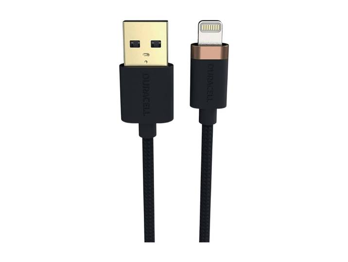 Duracell USB7022A Lightning-kabel Zwart