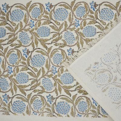 Fabdivine Hand Block Floral Print Waffle Weave Kitchen, Dining Room Use, Gift Hand Towel
