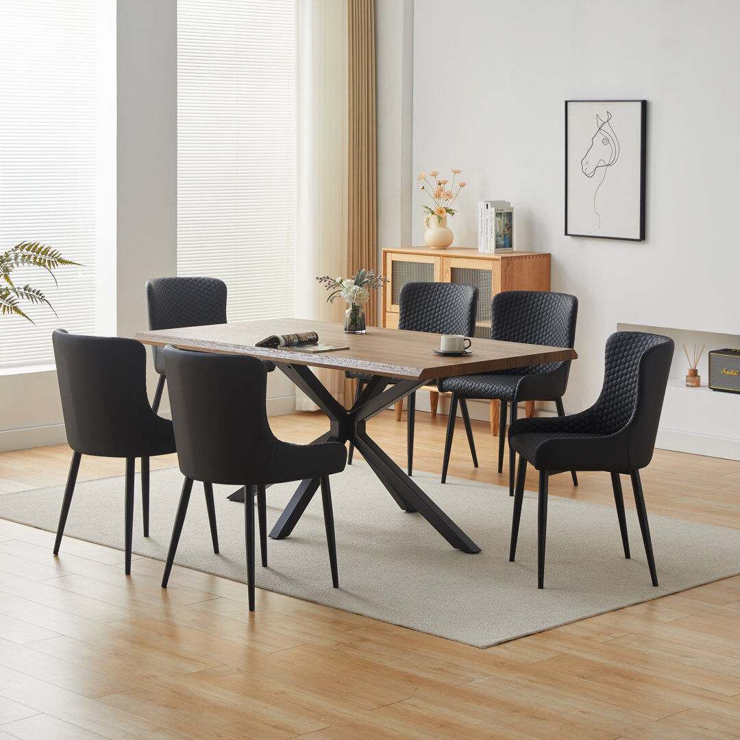 George Oliver Soumare 6 -Person Dining Set Oak Effect 6