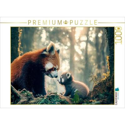 CALVENDO Puzzle Rote Pandas - Mutterliebe im Himalaya | 1000 Teile Lege-Größe 64x48cm Foto-Puzzle für glückliche Stunden, von , Calvendo Puzzle