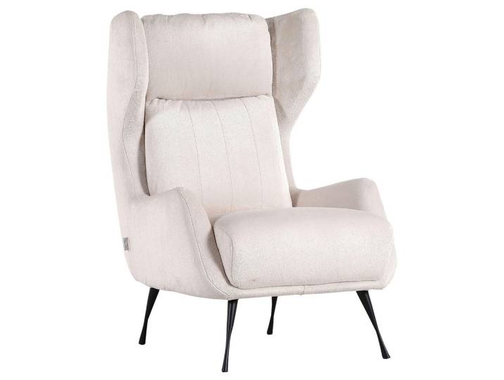 Ohrensessel, Beige, Metall, 75x111x83 cm, Stoffauswahl, Wohnzimmer, Sessel, Polstersessel
