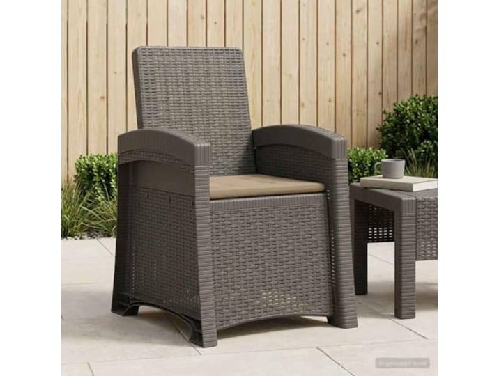 HPUYRFG Liegesessel Garten Rattan-Optik Hellgrau Taupe PP Verstellbar 3-fach verstellbar, wetterbeständig, pflegeleicht, stabiler Rahmen, Outdoor