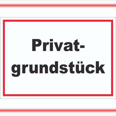 HB-Druck Privatgrundstück Aufkleber schwarz-weiß-rot A2 (420x594mm)