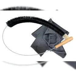Muxel Ziegenhaar Heizkörperbürste - Langer Bürstenkopf mit Carbon Heizkörpertuch Radiator Bürste