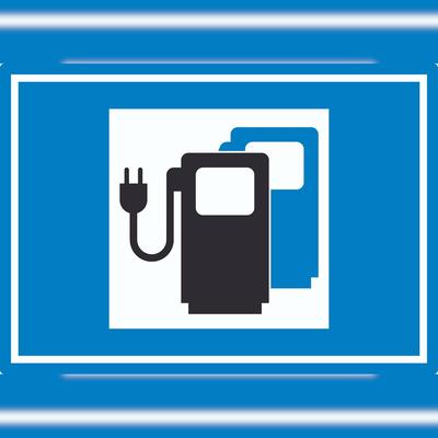 HB-Druck Ladestation Elektrofahrzeuge Symbol Aufkleber A7 (74x105mm)