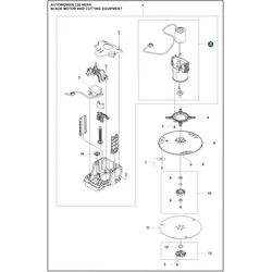 Original Husqvarna Messermotor Typ 152.3.1 für Automower 320 NERA 430X NERA 450X NERA 430V NERA 450V NERA