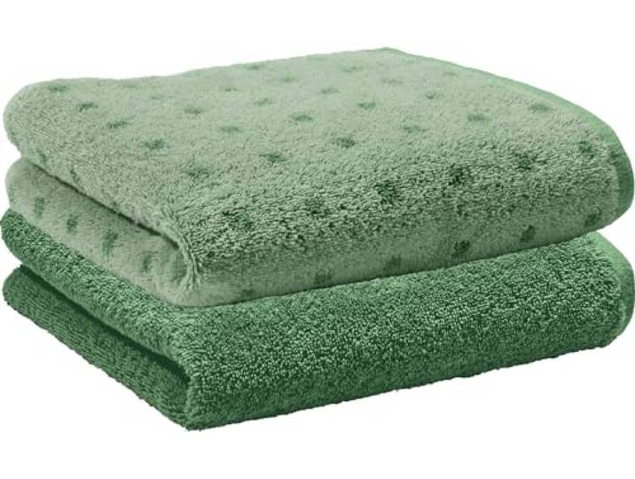 Erwin Müller Duschtuch Sigmaringen 2er-Pack Walk-Frottier Jade Größe 70x140 cm