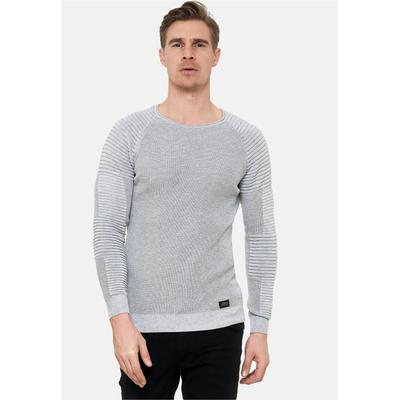 Strickpullover RUSTY NEAL, Herren, Gr. M, grau (hellgrau), 50% Polyacryl, 50% Baumwolle, unifarben, normal, Rundhals, Pullover Strickpullover, mit modernem Rundhalsausschnitt