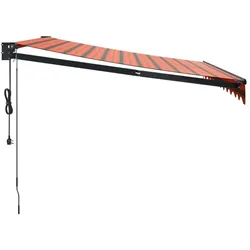 vidaXL, Markise, Markise Einziehbar Anthrazit Und Weiss Stoff Und Aluminium (2.50 m)