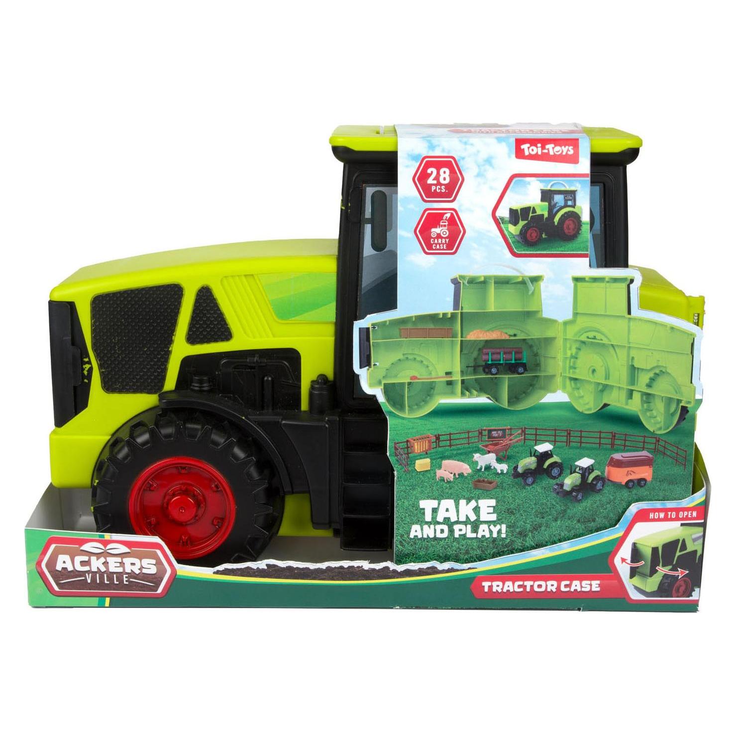 Toi-Toys Bauernhof-Spielset im Traktorkoffer - 28-teilig. (68071257)