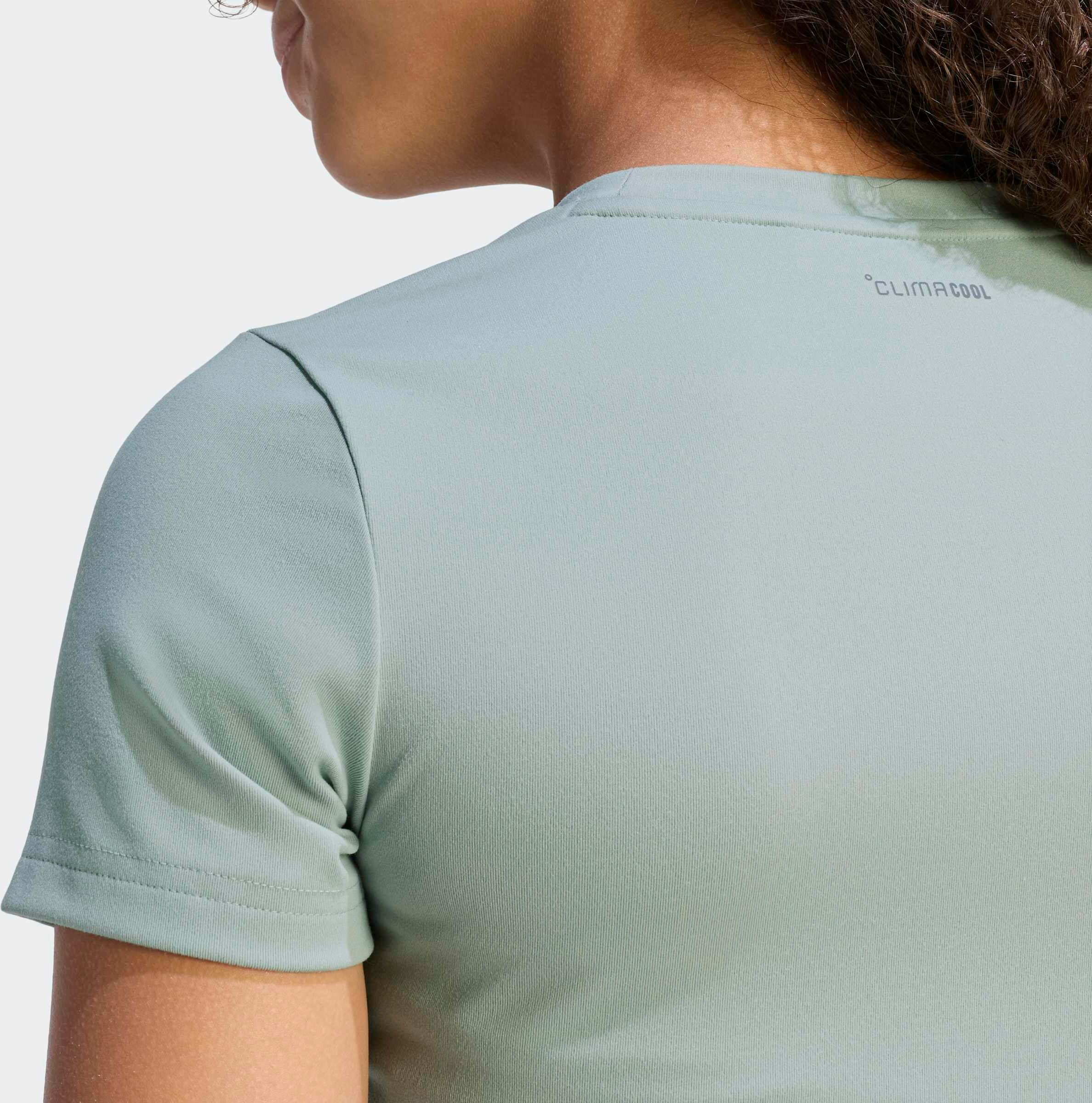 T-Shirt ADIDAS SPORTSWEAR "FUTURE ICONS BABY, WEICH", Mädchen, Gr. 116, grün (wonder sage, tactile grün), Obermaterial: 75% Polyester, 25% Elasthan, Rundhals, Shirts T-Shirt wonder sage, tactile grün 116