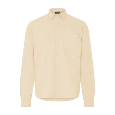 Langarmhemd INDICODE "Langarmhemd IDMotoril", Herren, Gr. S, N-Gr, beige (fog), Obermaterial: 100% Polyester PES., Hemden