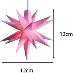 Novaliv, LED Weihnachtsdeko, 2er Sparset Weihnachtssterne LED Dekosterne 12cm ROSA 6h Timerfunktion nur Innen mit 1,5m