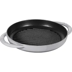 Staub Grillpfanne 22 cm graphitfarbig mit zwei Griffen