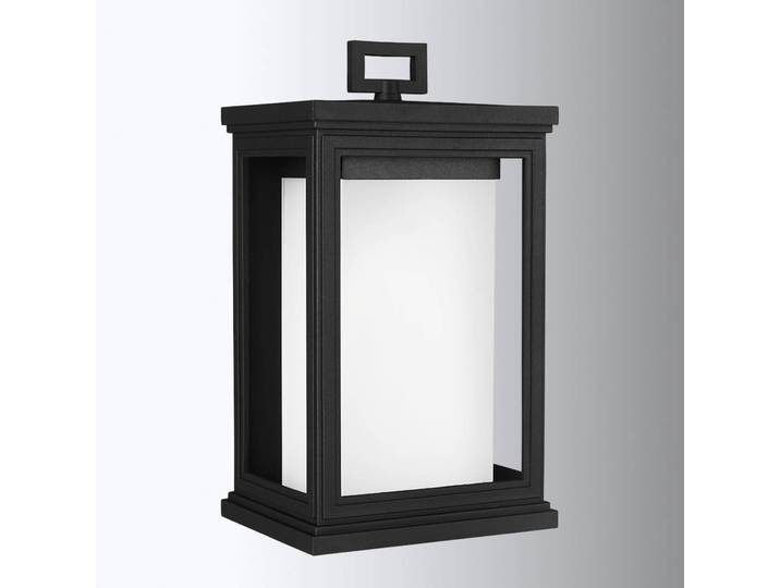 FEISS Aussenwandleuchte Roscoe, schwarz, Glas, Modern, Wandleuchte außen