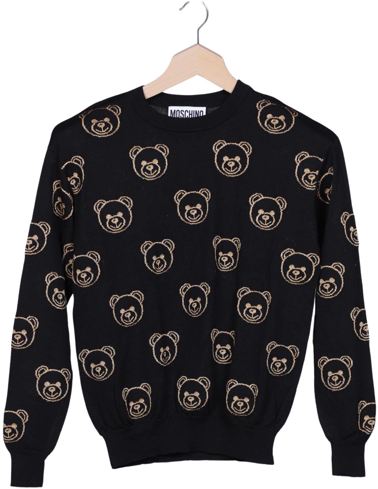 Moschino Damen Pullover, Schwarz, Gr. M, Schurwolle - Second Hand