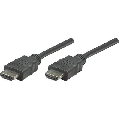 Manhattan HDMI Anschlusskabel HDMI-A Stecker, HDMI-A Stecker 1.00 m Schwarz 308816 HDMI-Kabel