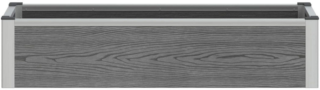 Dakota Fields Planter Grey 22cm H x 100cm W x 30cm D