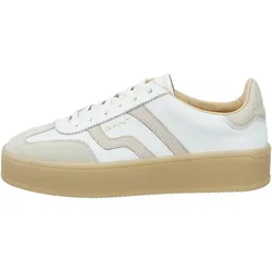 GANT Damen Sneaker - CUZMANI, Turnschuh, Low, Plateau, Schnürung, Echtleder Weiß/Beige / EUR 40