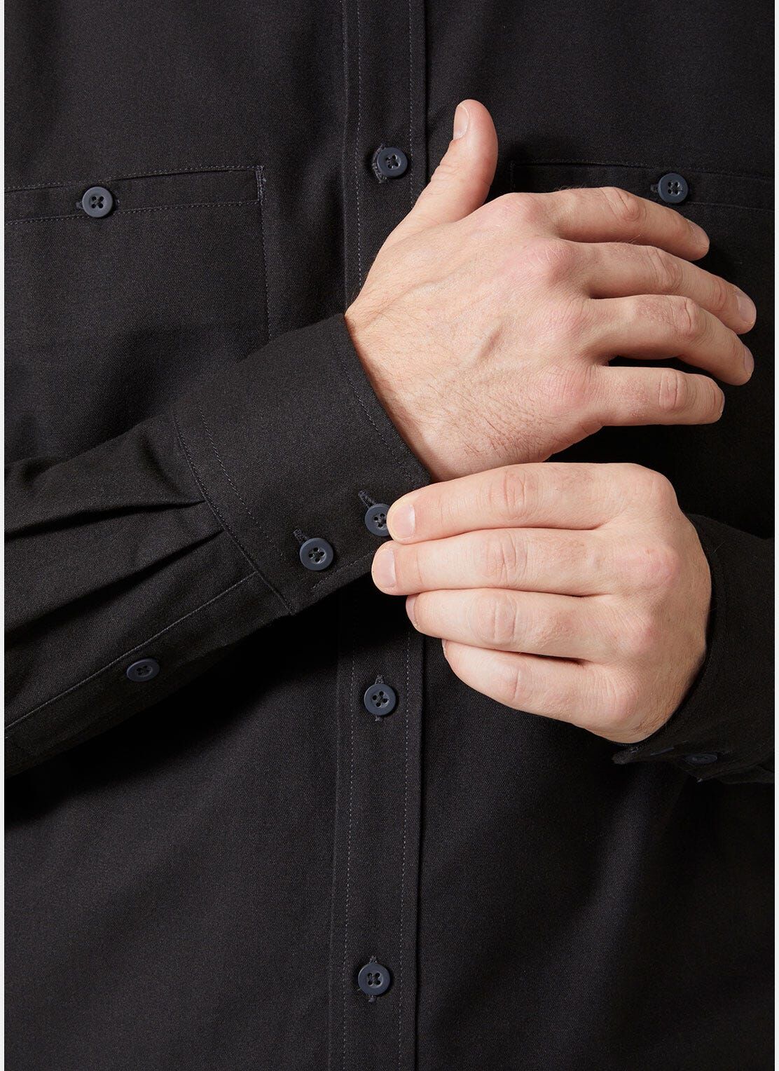 Helly Hansen Men's Organic Cotton Flannel Shirt - Black/Ebony - S