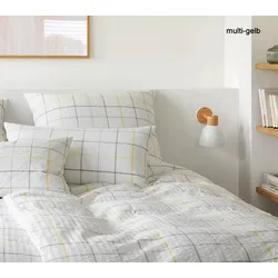 Elegante Bettwäsche Trondheim - 155x220 cm + 40x80 cm	multi-gelb