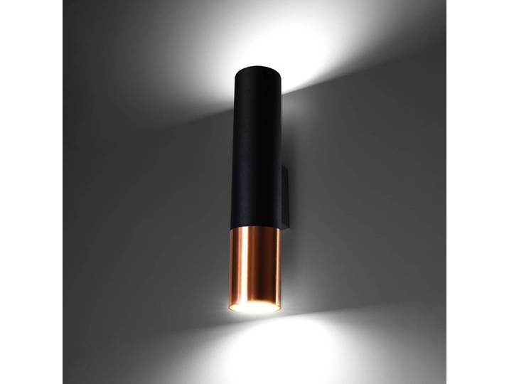 Wandleuchte Thalassa SOLLUX LIGHTING, dimmbar, schwarz, für Wohn- / Esszimmer, Metall, Modern
