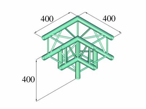 Alutruss DECOLOCK DQ4-PAL30 4-Punkt Traverse 3-Weg-Ecke 90 °