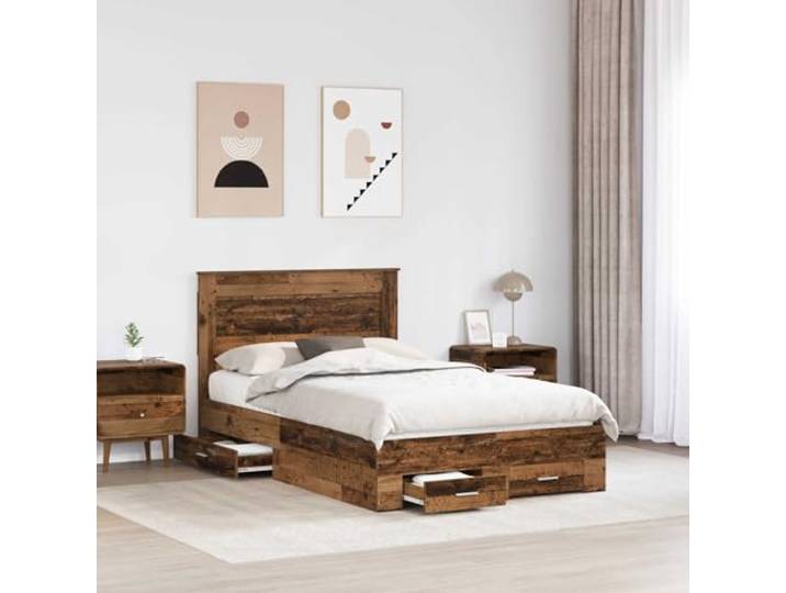 SKTQYQO Bett mit Kopfteil, mehrere Schichten Mit Schubladen, modernes Design, glatte Oberfläche, platzsparend