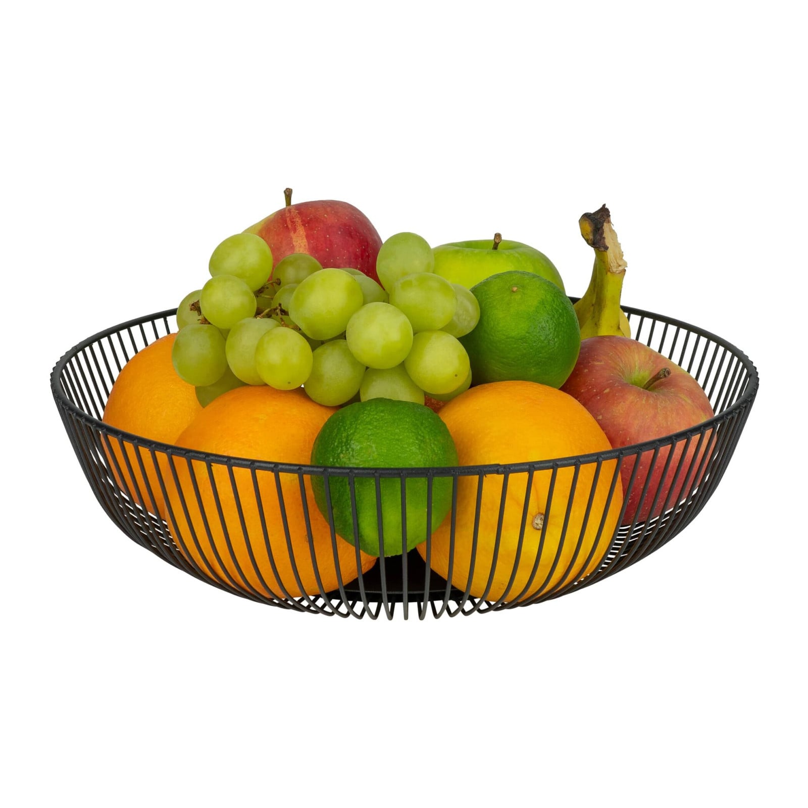 QUVIO Fruitschaal Metaal Zwart Diameter: 28 cm