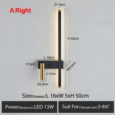 Uplifted Finds Nordic Modern LED Wall Lamps a right warm White (2700 3500k)