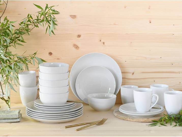 Kombiservice Luna 24-teilig Weiß/Weiß