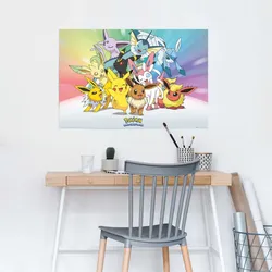Poster REINDERS "Poster Pokemon", bunt (farbe bild(er): mehrfarbig), B:91,5cm H:61cm, Papier, Bilder, Poster