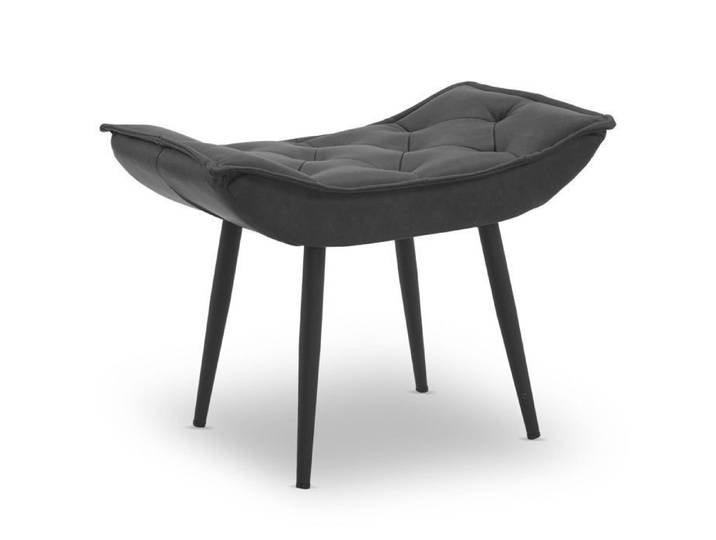 M MCombo 4778-2 Tabouret élégant avec pieds métalliques pour similicuir gris foncé