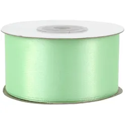 Creativery 38mm Satinband 25m Schleifenband Geschenkband Deko Stoffband Hellgrün Zartgrün