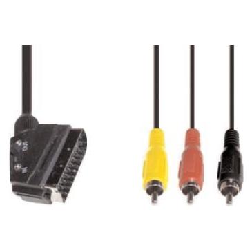 E+P VC 119 1.5m SCART (21-pin) 3 x RCA Schwarz Videokabel-Adapter (1.50 m) (VC 119)
