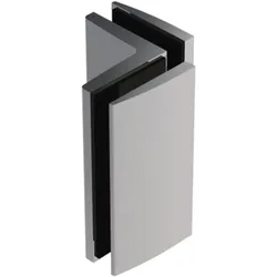 KL Megla, Holzverbinder, Winkelverbinder Bella, 90° Glas-Glas m. Langloch, Messing verchr. pol.(81083.31) (Winkelverbinder, 1 Stk.)