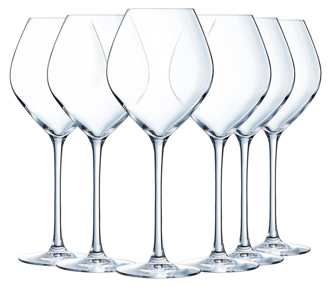 Dripio Set van 6 Kristallen Wijnglazen, 47 cl