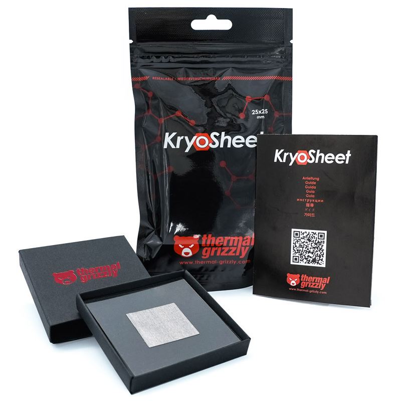 Thermal Grizzly KryoSheet Waermeleitpad 1 Stück 25x25x0,2mm
